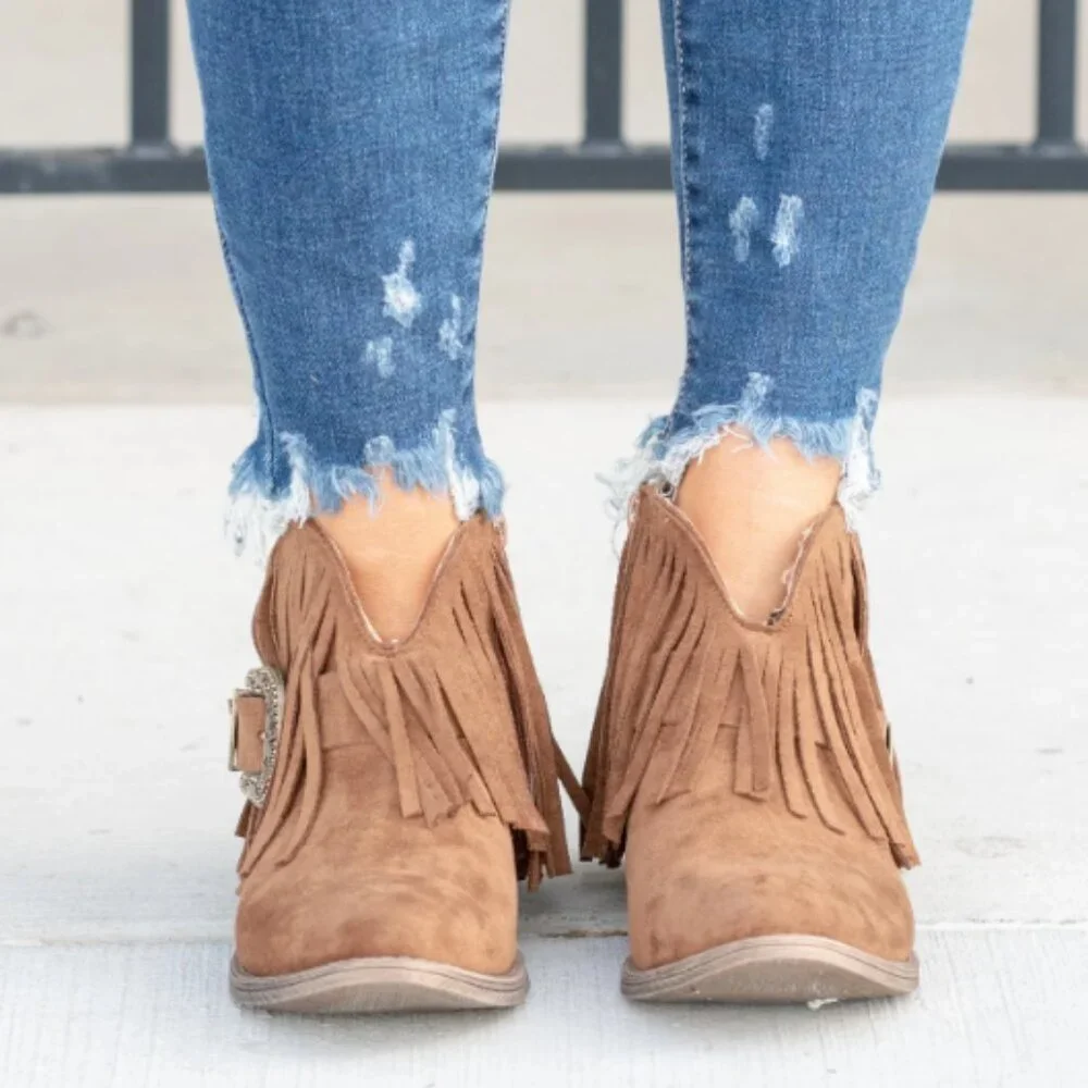 Billie Tan Boots by Very G - Picture 4 of 4